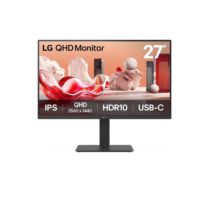 LG LG 27BA65QB-B.AEU computer monitor 68,6 cm (27") 2560 x 1440 Pixels Wide Quad HD LED Zwart