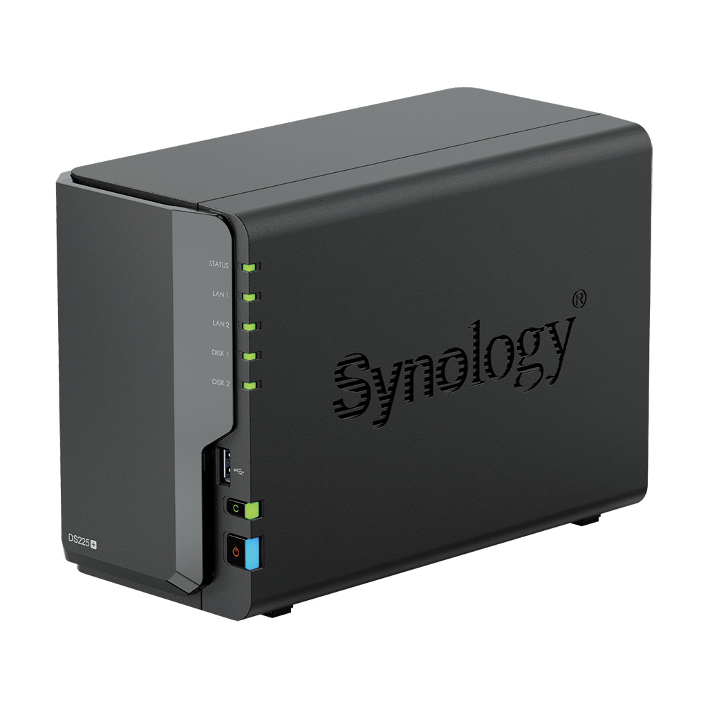 Synology Synology DiskStation DS225+ 2 Bay NAS Desktop Intel® Celeron® J4125 2 GB DDR4 Synology DSM Zwart