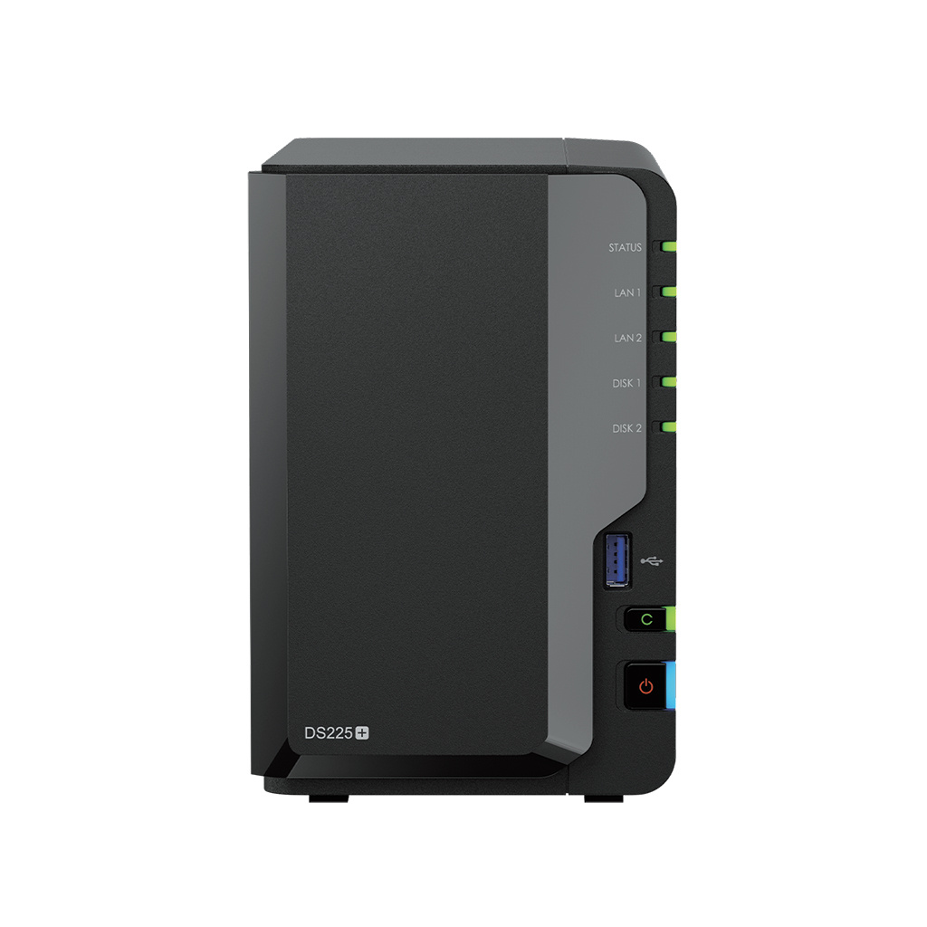 Synology Synology DiskStation DS225+ 2 Bay NAS Desktop Intel® Celeron® J4125 2 GB DDR4 Synology DSM Zwart
