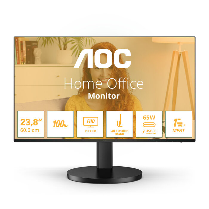 AOC AOC B3 27B3CF2 LED display 68,6 cm (27") 1920 x 1080 Pixels Full HD Zwart