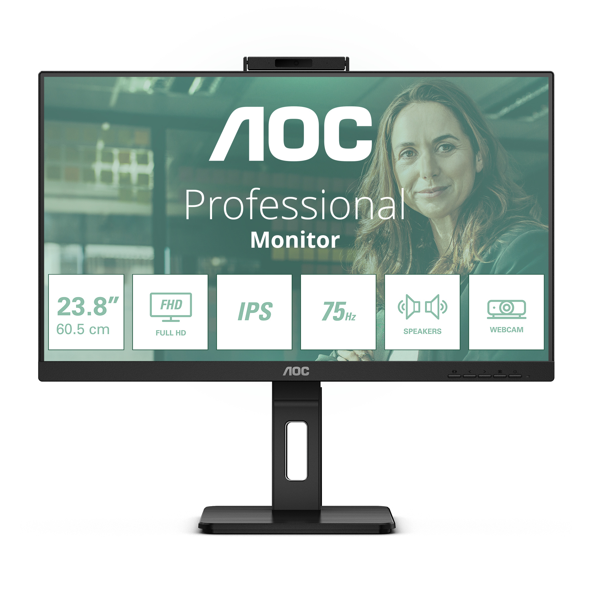 AOC AOC 24P3QW computer monitor 60,5 cm (23.8") 1920 x 1080 Pixels Full HD Zwart
