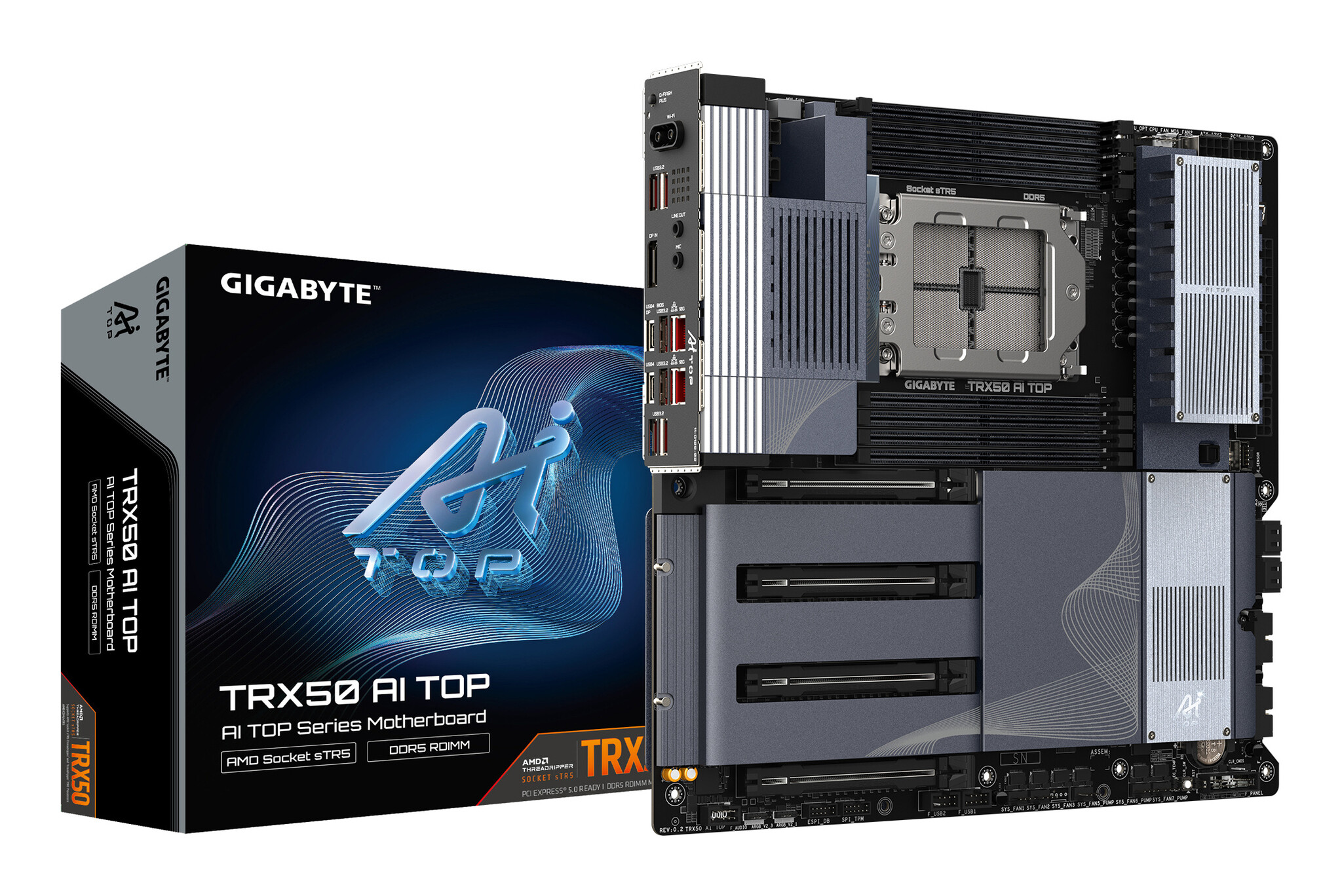 Gigabyte GIGABYTE TRX50 AI TOP-2B moederbord AMD TRX50 Socket sTR5 Verlengd ATX
