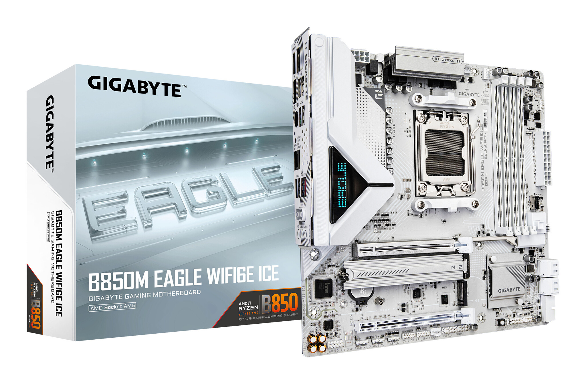 Gigabyte GIGABYTE B850M EAGLE WIFI6E ICE AMD B850 Socket AM5 micro ATX