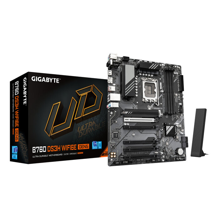 Gigabyte GIGABYTE B760 DS3H WIFI6E GEN5 Intel B760 Express LGA 1700 ATX