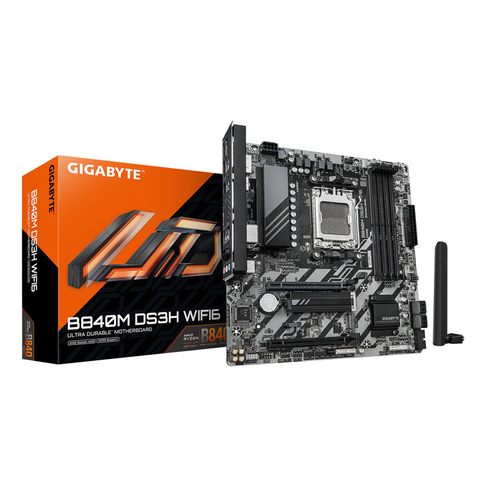 Gigabyte GIGABYTE B840M DS3H WIFI6 AMD B840 Socket AM5 micro ATX