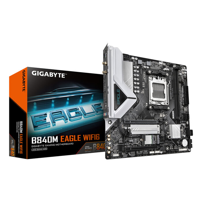 Gigabyte GIGABYTE B840M EAGLE WIFI6 moederbord AMD B840 Socket AM5 micro ATX