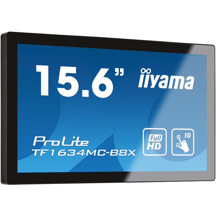 iiyama iiyama ProLite TF1634MC-B8X computer monitor 39,6 cm (15.6") 1920 x 1080 Pixels Full HD LED Touchscreen Multi-gebruiker Zwart
