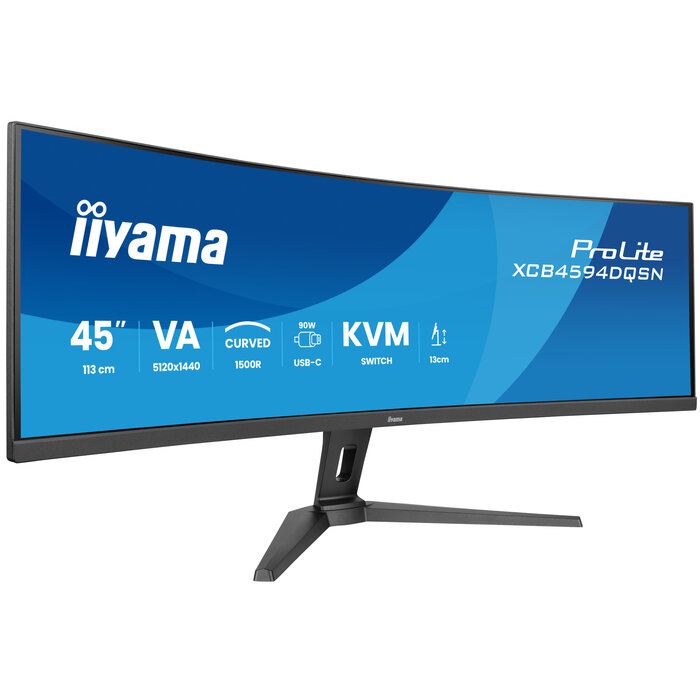 iiyama iiyama G-MASTER 45"LCD Curved Bus. UWQHD computer monitor 114,3 cm (45") 5120 x 1440 Pixels Dual QHD LED Zwart