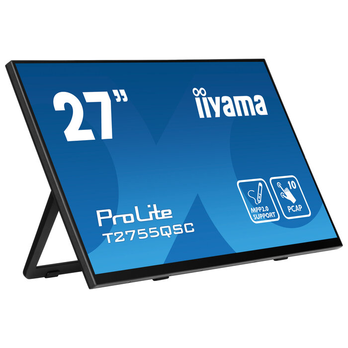 iiyama iiyama ProLite T2755QSC-B1 computer monitor 68,6 cm (27") 2560 x 1440 Pixels Full HD LCD Touchscreen Zwart