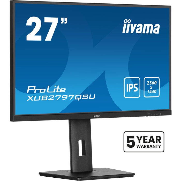 iiyama iiyama ProLite XUB2797QSU-B2 computer monitor 68,6 cm (27") 2560 x 1440 Pixels Quad HD LED Zwart