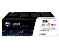 Hewlett & Packard INC. HP 201X originele high-capacity cyaan/magenta/gele LaserJet tonercartridges, 3-pack