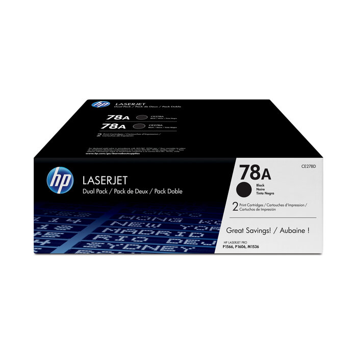 Hewlett & Packard INC. HP 78A originele zwarte LaserJet tonercartridge, 2-pack