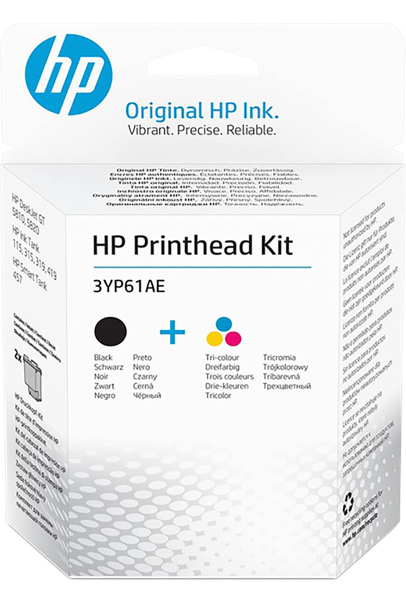 Hewlett & Packard INC. HP 3YP61AE zwart/drie-kleuren GT printkoppenset