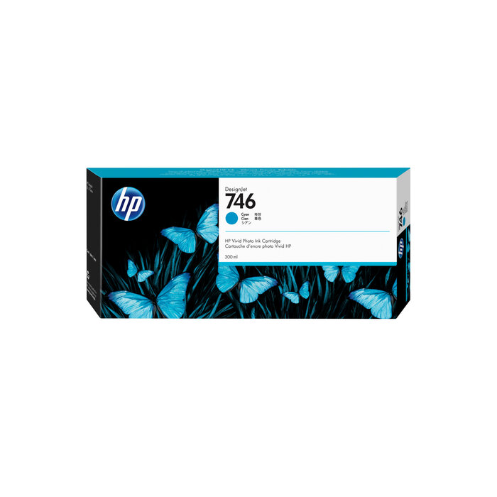 Hewlett & Packard INC. HP 746 cyaan DesignJet inktcartridge, 300 ml