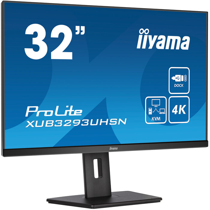 iiyama iiyama ProLite XUB3293UHSN-B5 computer monitor 80 cm (31.5") 3840 x 2160 Pixels 4K Ultra HD LCD Zwart