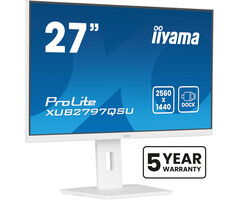 iiyama iiyama ProLite XUB2797QSU-W2 computer monitor 68,6 cm (27") 2560 x 1440 Pixels Quad HD LED Wit