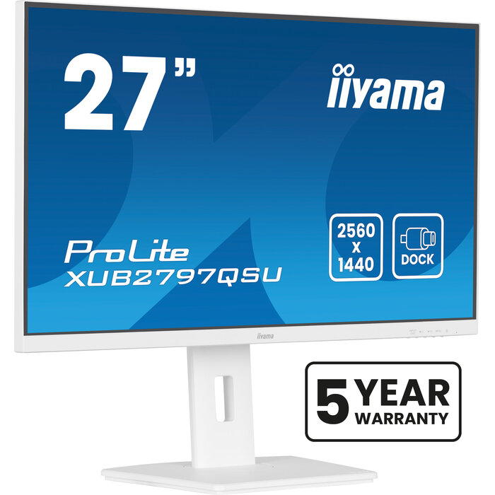 iiyama iiyama ProLite XUB2797QSU-W2 computer monitor 68,6 cm (27") 2560 x 1440 Pixels Quad HD LED Wit