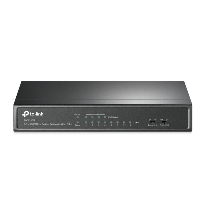 TP-Link TP-Link TL-SF1008P Unmanaged Fast Ethernet (10/100) Power over Ethernet (PoE) Zwart