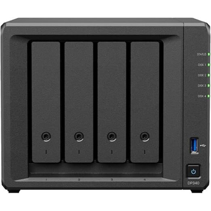 Synology Synology DP340 data-opslag-server NAS Desktop R1600 16 GB Zwart