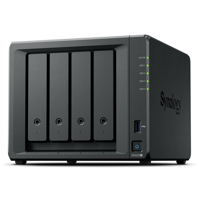 Synology Synology DiskStation DS425+ data-opslag-server NAS Intel® Celeron® J4125 2 GB DDR4 0 TB Zwart