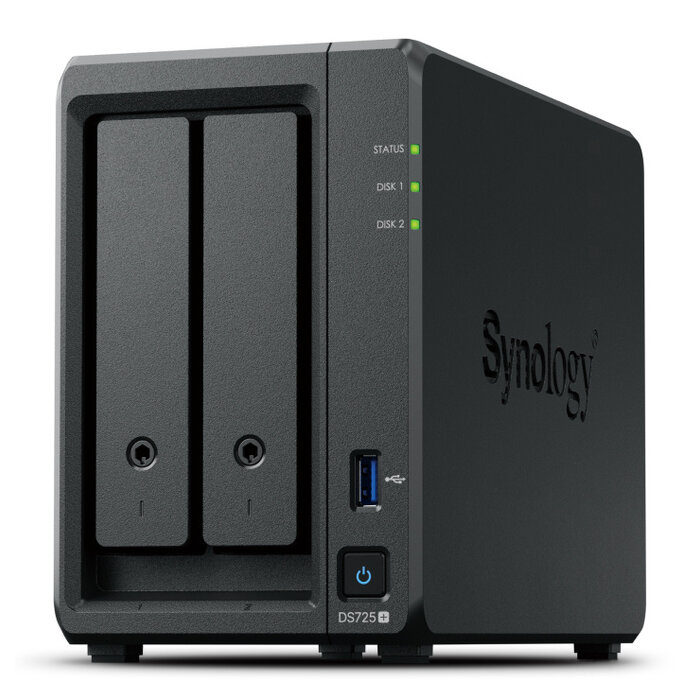 Synology Synology DiskStation DS725+ data-opslag-server NAS Ryzen Embedded R1600 4 GB DDR4 0 TB Zwart