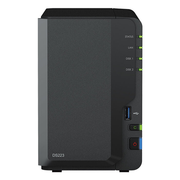 Synology Synology DiskStation DS223 NAS Mini Tower Realtek RTD1619B 2 GB DDR4 20 TB HDD DiskStation Manager Zwart