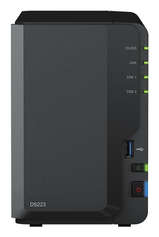 Synology Synology DiskStation DS223 NAS Mini Tower Realtek RTD1619B 2 GB DDR4 8 TB HDD DiskStation Manager Zwart
