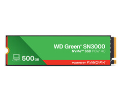 Western Digital SanDisk Green WD SN3000 NVMe 500 GB M.2 PCI Express 4.0 QLC 3D NAND