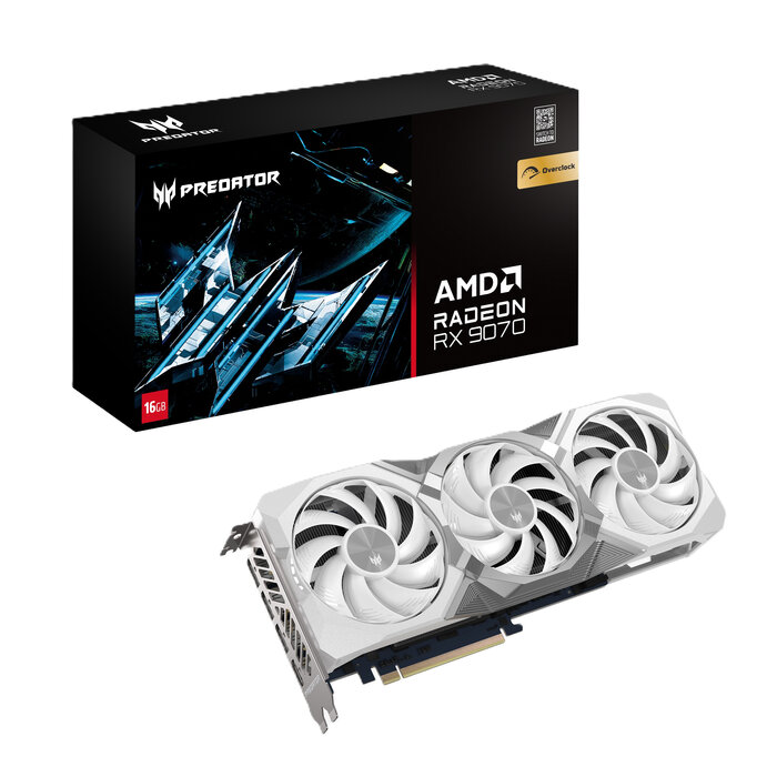 Acer Acer Predator BiFrost Radeon RX 9070 OC 16GB White edition AMD GDDR6