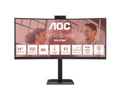AOC AOC E4 CU34E4CW computer monitor 86,4 cm (34") 3440 x 1440 Pixels UltraWide Quad HD LED Zwart