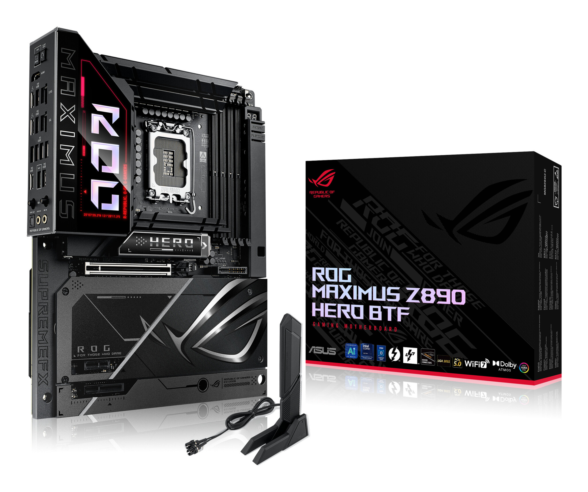 Asus ASUS ROG MAXIMUS Z890 HERO BTF Intel Z890 LGA 1851 (Socket V1) ATX
