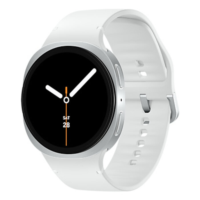 Samsung Samsung Galaxy Watch 8 3,81 cm (1.5") AMOLED 44 mm Digitaal 480 x 480 Pixels Touchscreen Zilver Wifi GPS