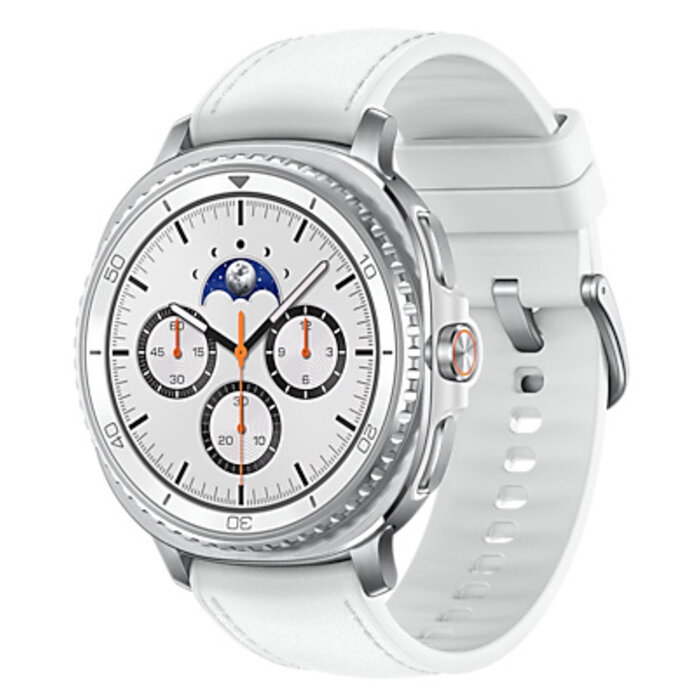 Samsung Samsung Galaxy Watch 8 Classic 3,3 cm (1.3") AMOLED 46 mm Digitaal 438 x 438 Pixels Touchscreen 4G Zilver Wifi GPS