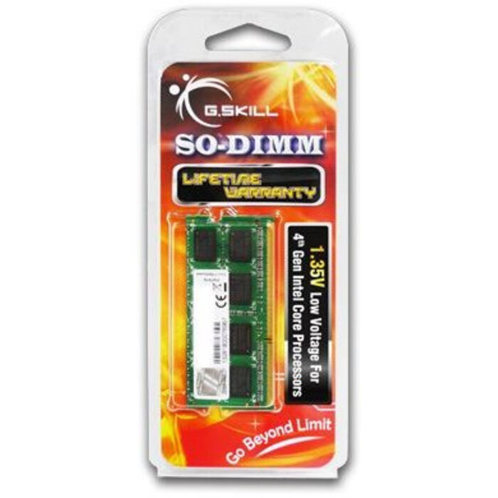 G.Skill G.Skill 4GB DDR3-1600 geheugenmodule 1 x 4 GB 204-pin SO-DIMM