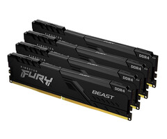 Kingston Kingston Technology FURY Beast 64GB 3600MT/s DDR4 CL18 DIMM (Kit van 4) Black
