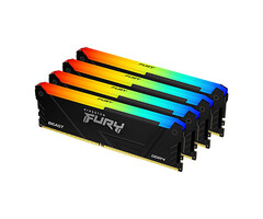 Kingston Kingston Technology FURY Beast 128GB 3600MT/s DDR4 CL18 DIMM (Sets van 4) RGB