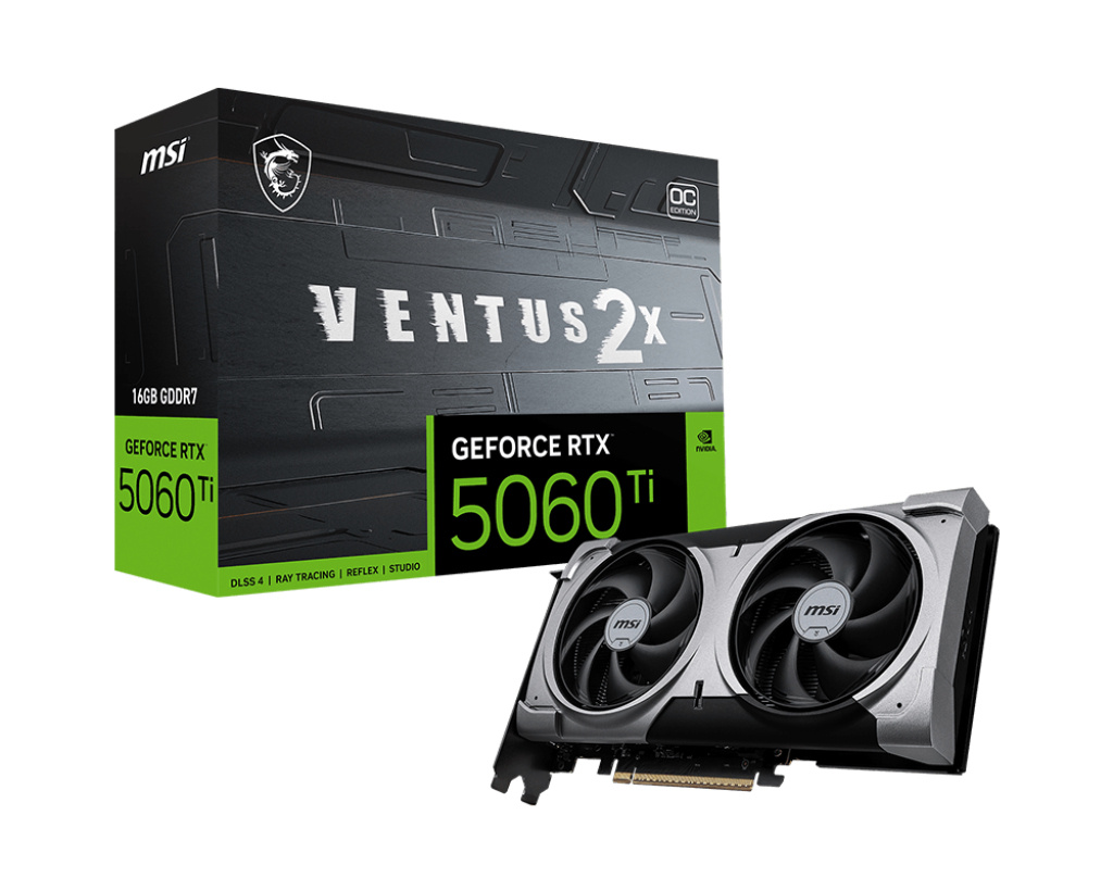 MSI MSI VENTUS GeForce RTX 5060 TI 16G 2X OC PLUS NVIDIA 16 GB GDDR7