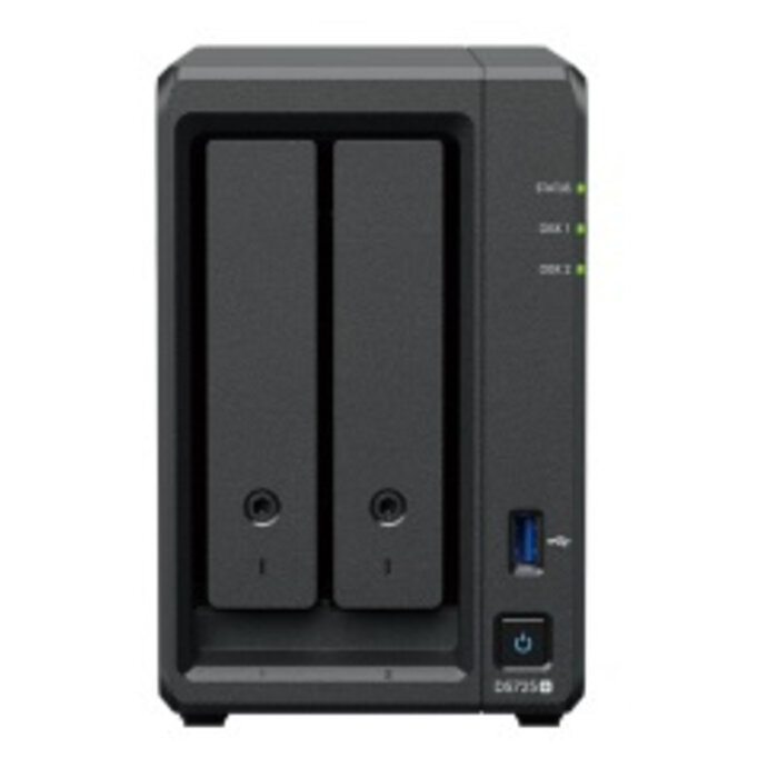 Synology Synology DP320 data-opslag-server NAS Desktop R1600 8 GB 16 TB Zwart