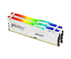 Kingston Kingston Technology FURY Beast 64GB 5600MT/s DDR5 CL40 DIMM (Kit van 2) White RGB XMP