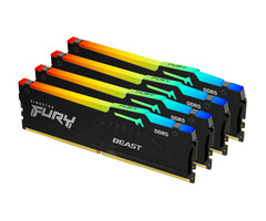 Kingston Kingston Technology FURY Beast 64GB 5600MT/s DDR5 CL40 DIMM (Kit van 4) RGB XMP
