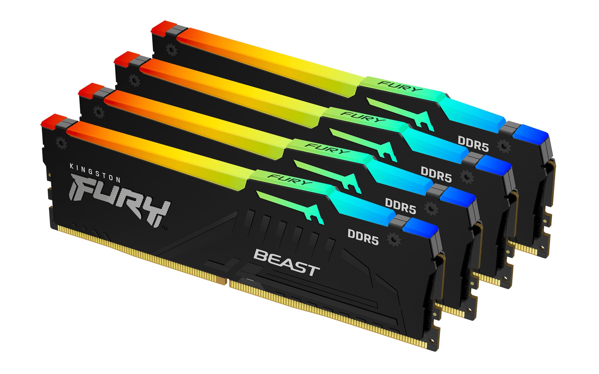 Kingston Kingston Technology FURY Beast 64GB 5600MT/s DDR5 CL40 DIMM (Kit van 4) RGB XMP