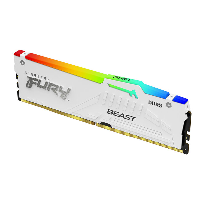 Kingston Kingston Technology FURY Beast 32GB 5200MT/s DDR5 CL40 DIMM White RGB XMP