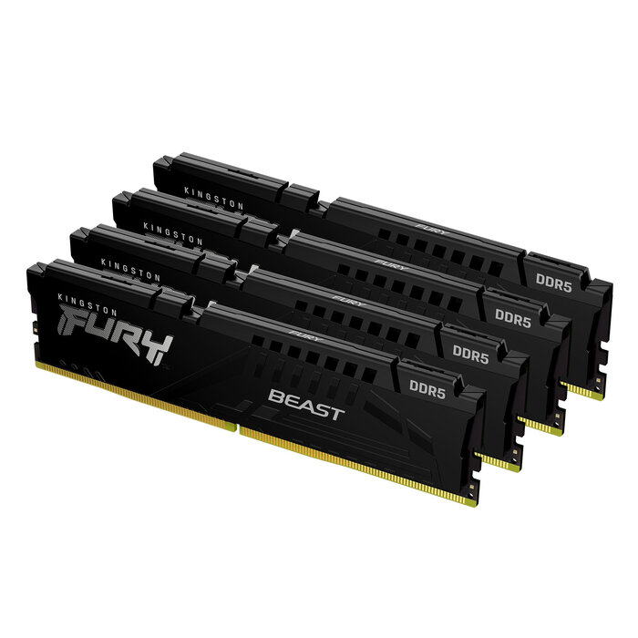 Kingston Kingston Technology FURY Beast 64GB 6000MT/s DDR5 CL40 DIMM (set van 4) Black XMP