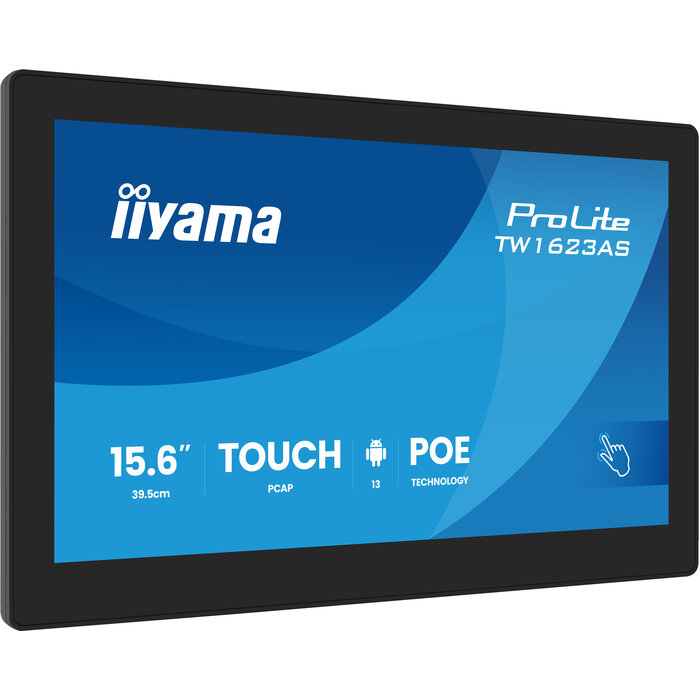 iiyama iiyama TW1623AS-B3P computer monitor 39,6 cm (15.6") 1920 x 1080 Pixels Full HD LED Touchscreen Zwart