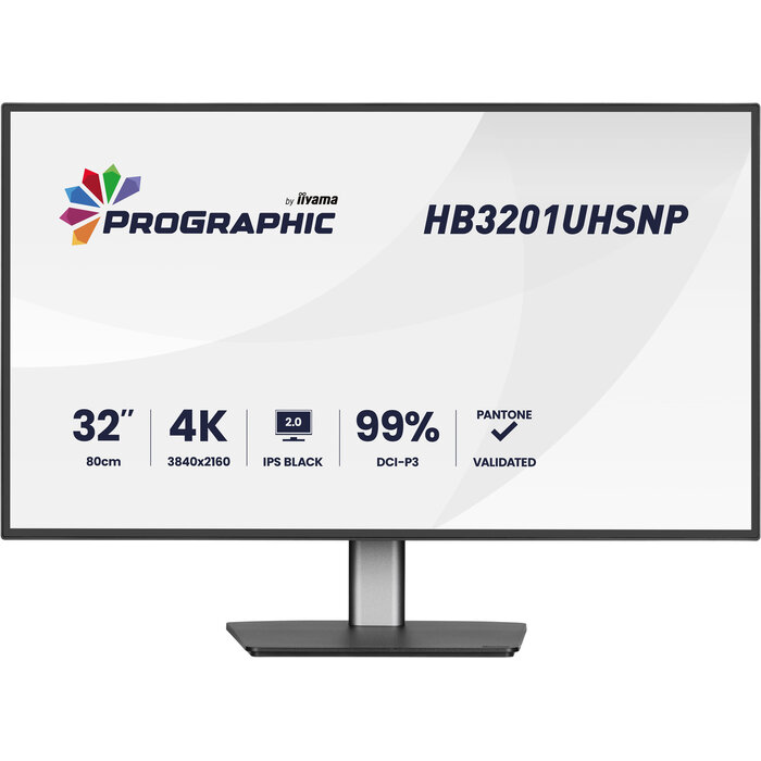 iiyama iiyama ProGraphic HB3201UHSNP-B1 computer monitor 80 cm (31.5") 3840 x 2160 Pixels Zwart