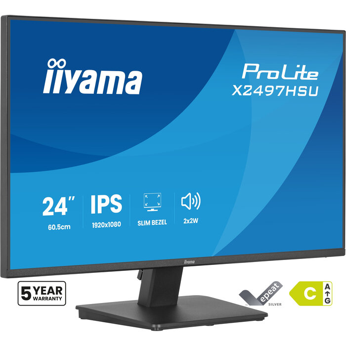 iiyama iiyama ProLite X2497HSU-B1 computer monitor 60,5 cm (23.8") 1920 x 1080 Pixels Full HD LED Zwart