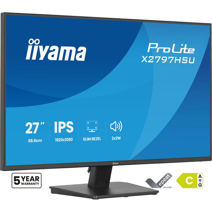 iiyama iiyama ProLite X2797HSU-B1 computer monitor 68,6 cm (27") 1920 x 1080 Pixels Full HD LED Zwart