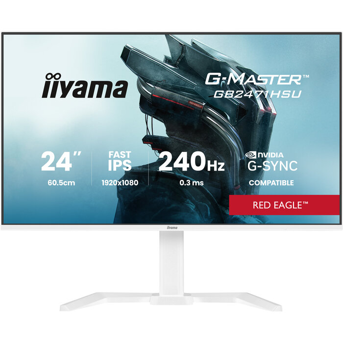 iiyama iiyama G-MASTER GB2471HSU-W1 computer monitor 60,5 cm (23.8") 1920 x 1080 Pixels Wit