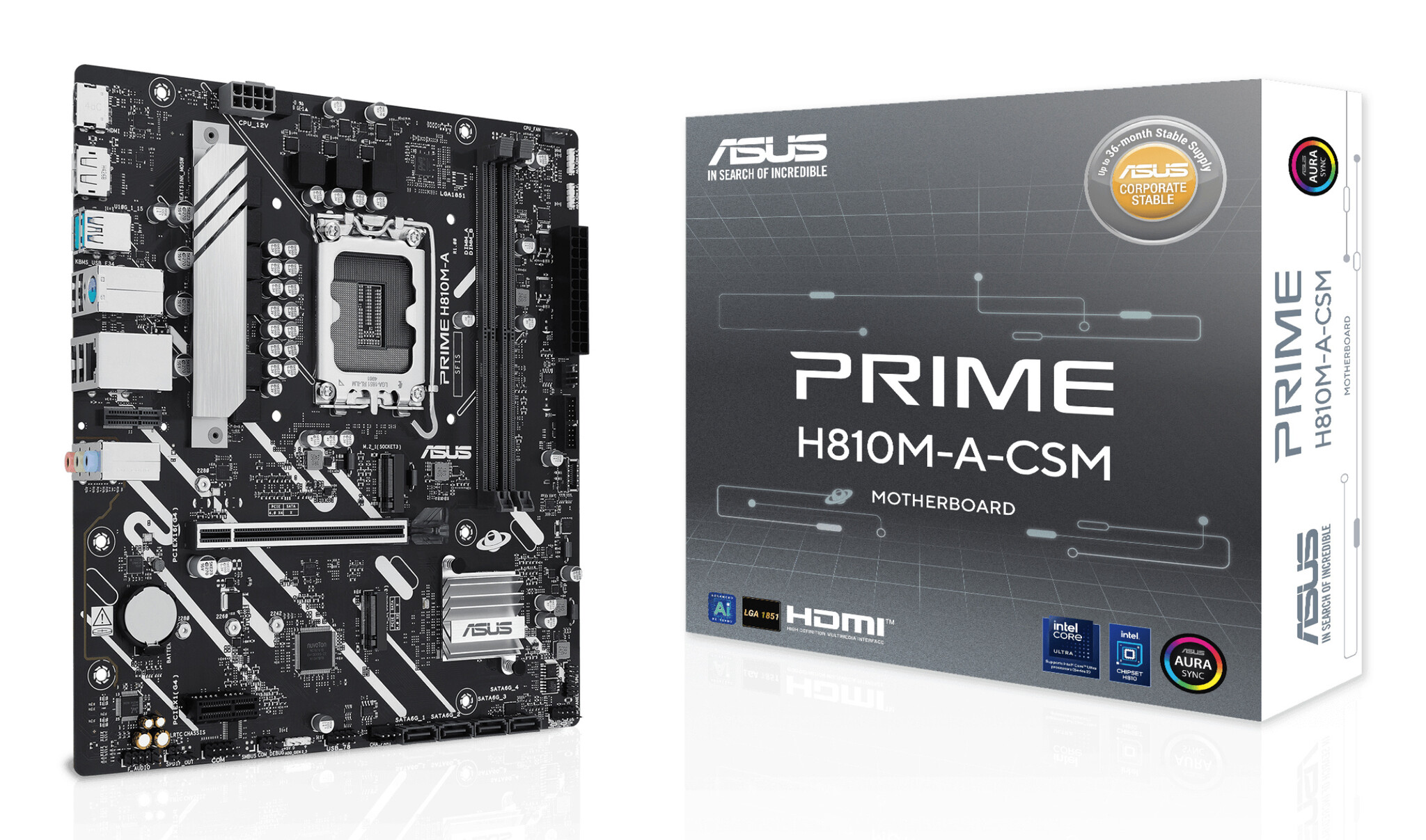 Asus ASUS PRIME H810M-A-CSM Intel H810 LGA 1851 (Socket V1) micro ATX