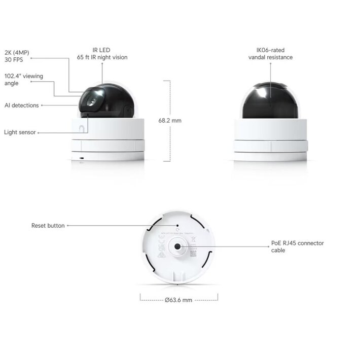 Ubiquiti Ubiquiti UniFi Protect G5 Dome Ultra (Black)